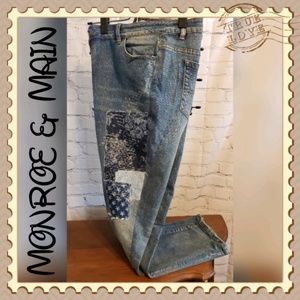 Monroe & Main Patchwork Jeans